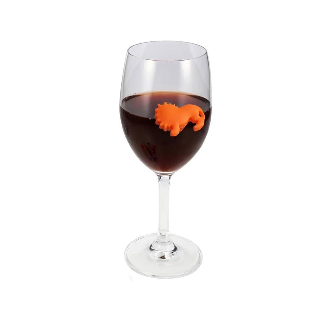 24 Pezzi Segnaposto per Bicchieri da Vino in Silicone, Ecologici e Riutilizzabili, Identificatori per Bevande, Etichette in Silicone per Feste a Tema Animali