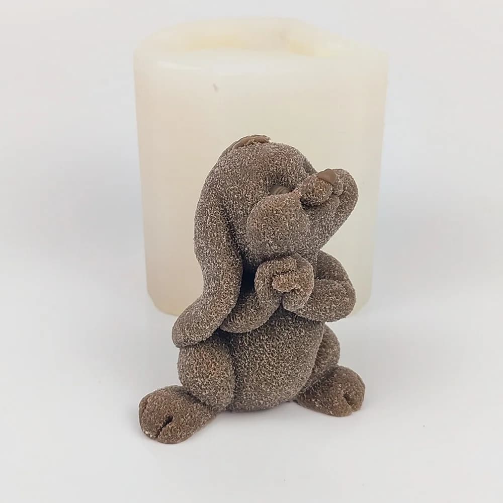 Prayer Rabbit Prints Soap Prints Silicone 3D Candle Print Wedding Birthday Valentine's Day Clay DW0497 PRZY