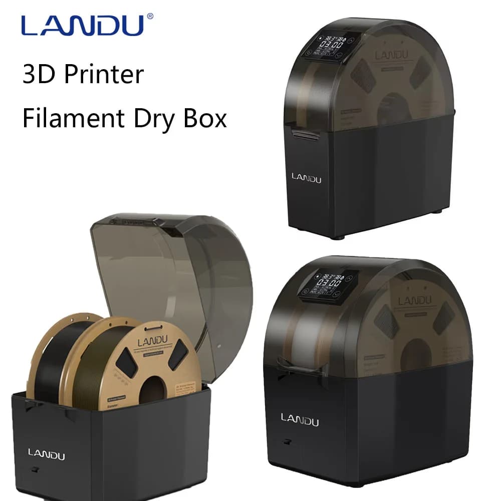 LANDU 1/2 Rolls Filament Dehydrator Spool Holder Filaments Dryer Box for 1.75mm ABS PLA PETG TPU Material 3D Printer Dry Box