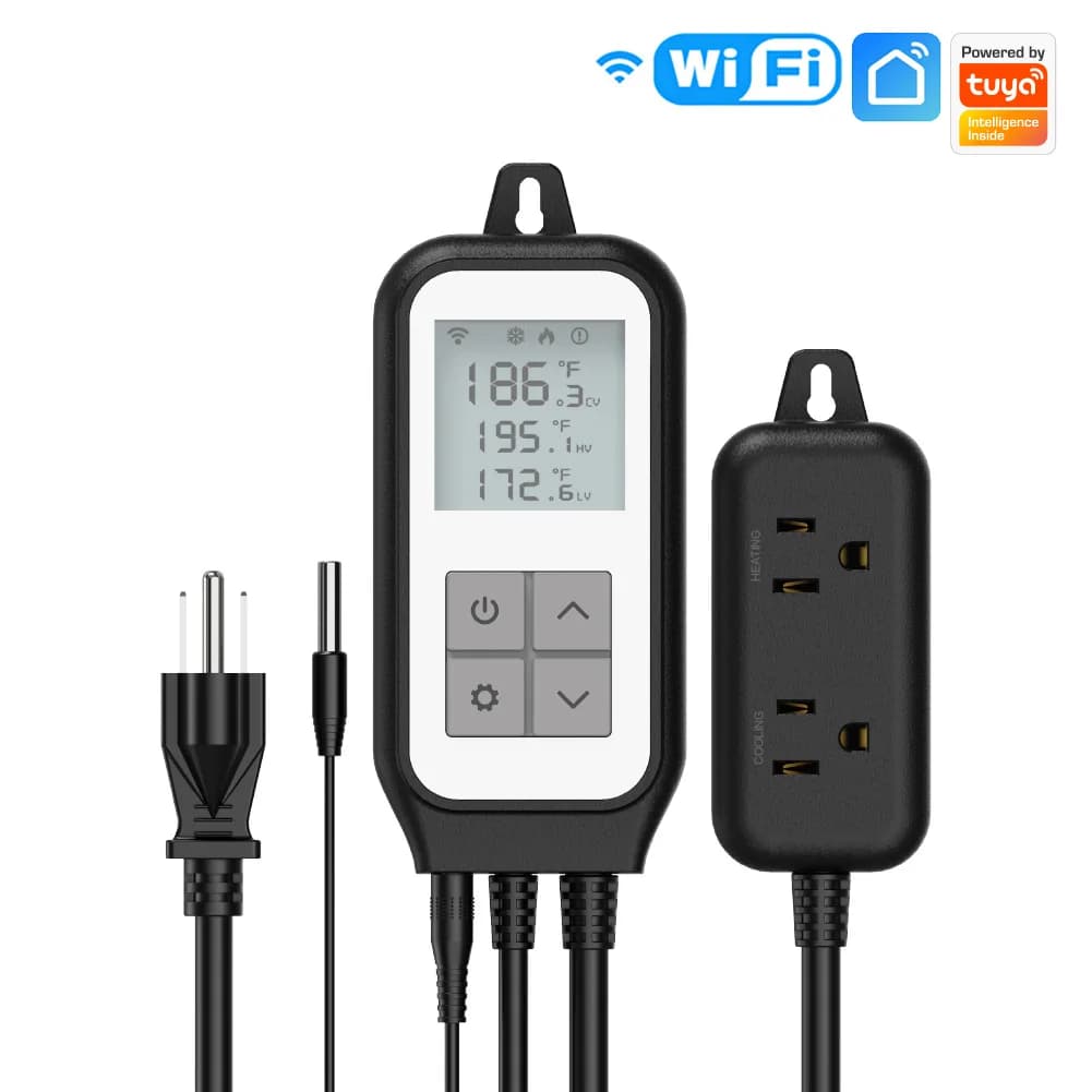 WiFi Tuya Smart Thermostat, Digital Temperature Control for Heating and Cooling, Smart Life App, MOES