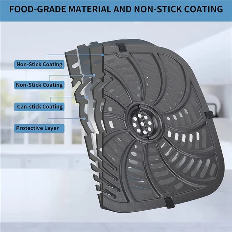 A01V-3X Air Frying Machine Spare Parts, Air Frying Machine Accessories for Chefman RJ38-SQSS-8T-D, 8QT Removable Pan