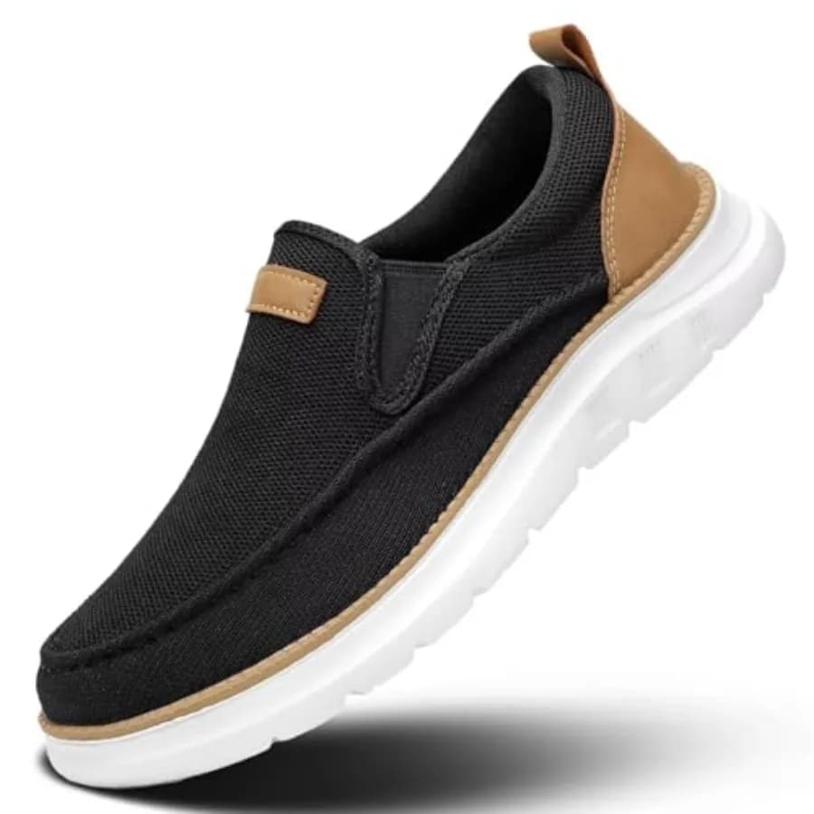 Mens Casual Slip in Shoes Boat Slip On Loafers Fashion Walking Dress Sneakers Work Lightweight Mesh Oxfords Soft Sole