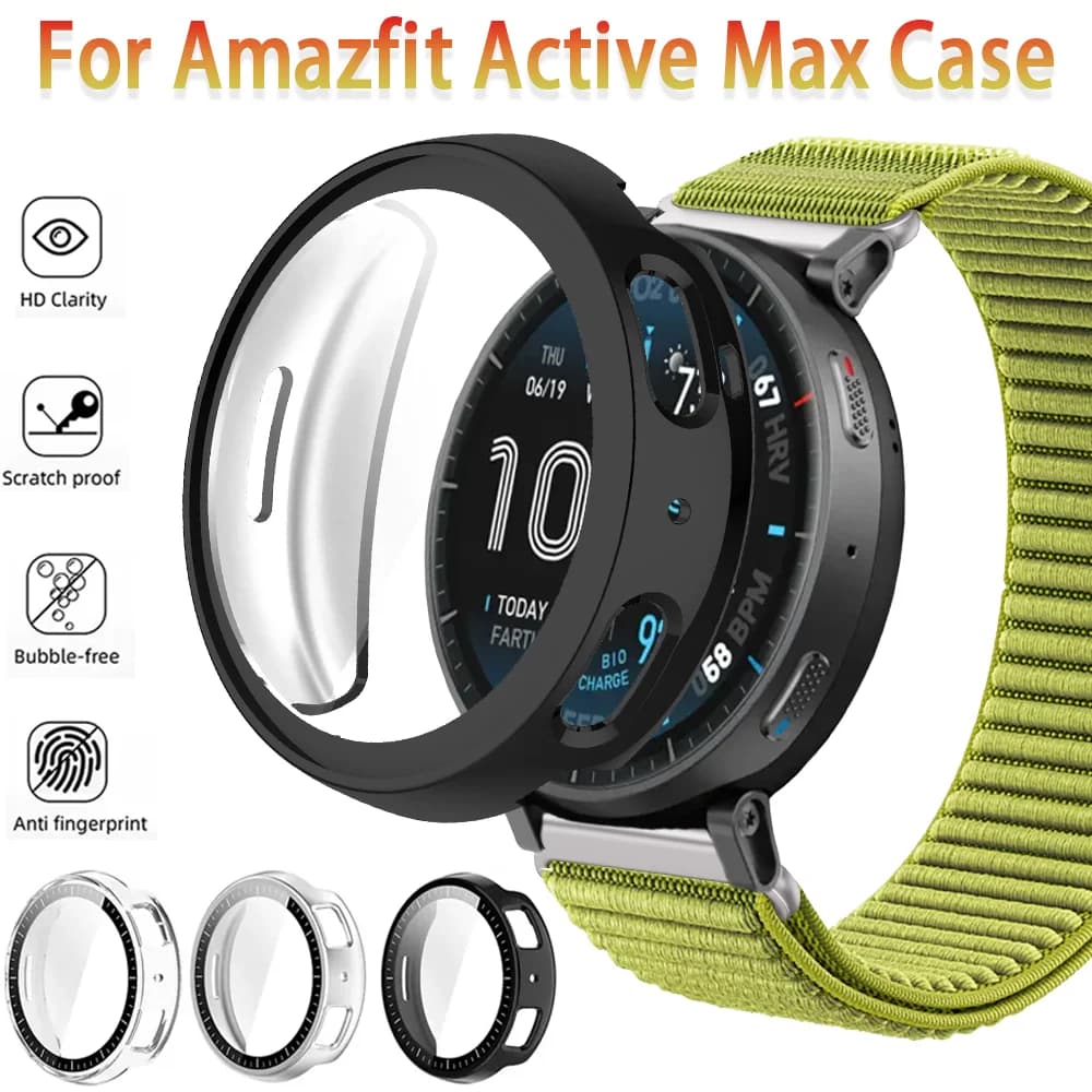 Custodia protettiva per Amazfit Active Max in PC e TPU, con protezione schermo antiurto a copertura totale e antigraffio