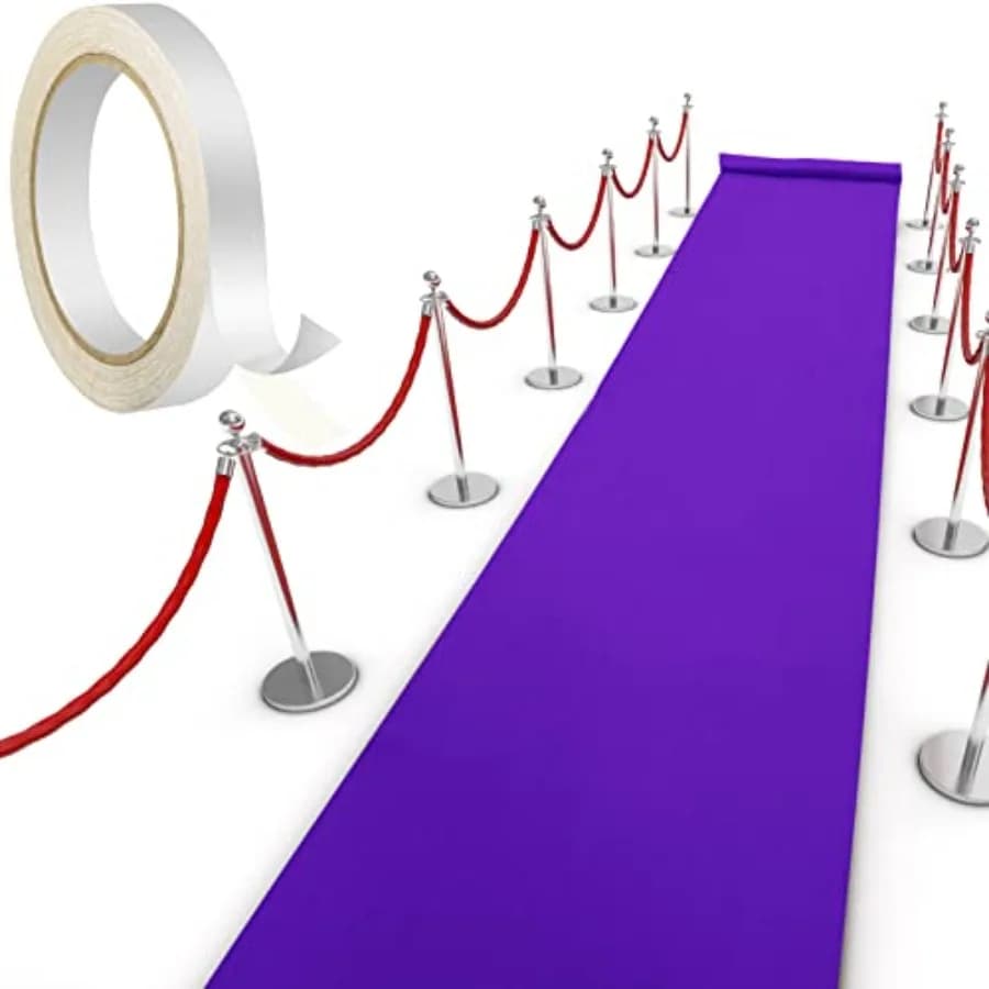 Purple Carpet Runner Rug for Party 55gsm Purple Runner for Prom Events Thickness with Carpet Tape Hallway Rug for Graduate Wedd