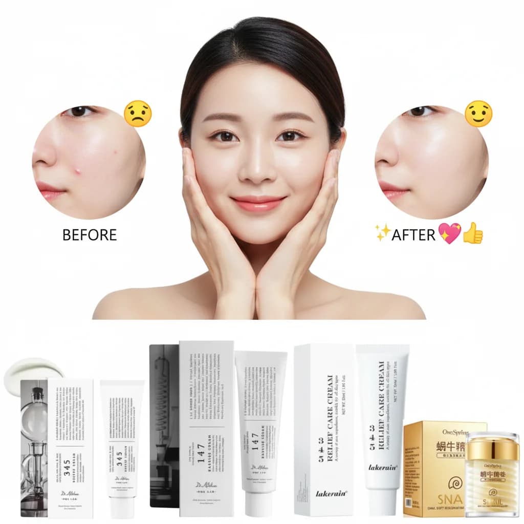 Crema idratante lenitiva 345 Relief per il recupero del viso con acqua di foglie di tea tree e niacinamide, cosmetico coreano per tutti i tipi di pelle