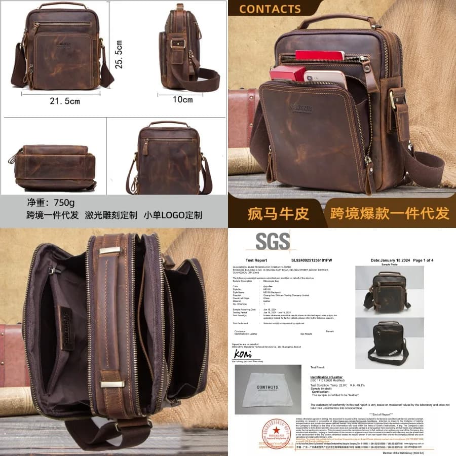 diNuovo stile diZaino in vera leather cow Black Angel, retro style, multifunctional, casual, double-use, genuine leather