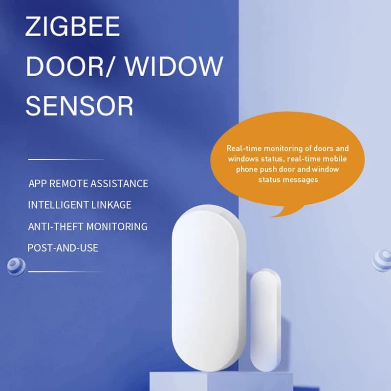 Tuya Zigbee sensore magnetico per porta intelligente collegamento intelligente applicazione allarme antifurto per porte e finestre feedback in tempo reale