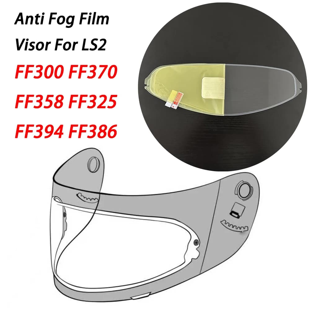 Visor Film Anti Fog Motorcycle Helmet for LS2 FF300 FF370 FF358 FF325 FF394 FF386 Moto Helmet Accessories Antifog Lens Film
