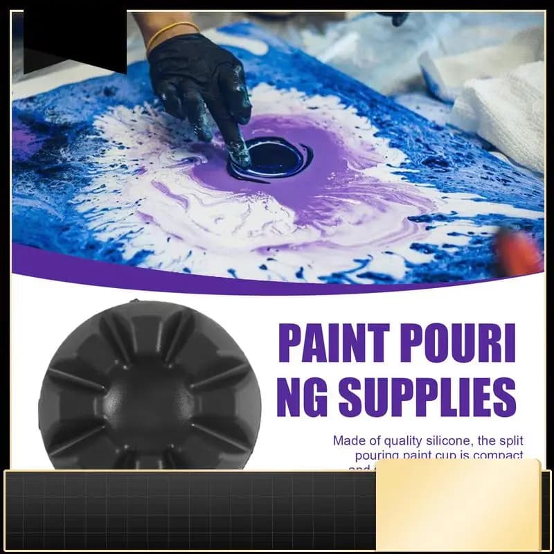 6 Pieces Flower Pour Cup Acrylic Pouring Flower Strainers Pour Painting Supplies Strainer For DIY Pouring Acrylic Paint