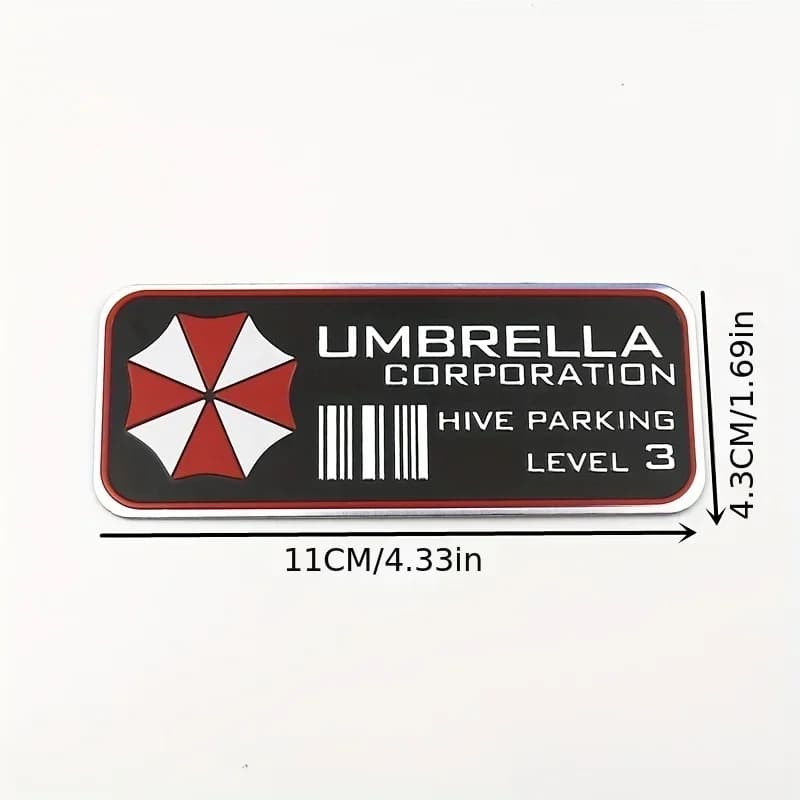 Adesivo Classico per Moto Umbrella Corp Hive Parking Level 3 Impermeabile per Decorazione Casco Bici Scooter