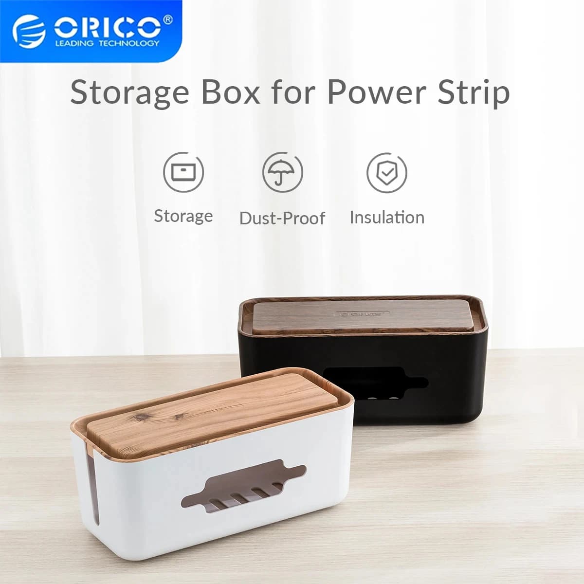 ORICO Adattatore per cavo USB Scatola protettiva Supporto per organizer Scatola di immagazzinaggio per ciabatta Custodia per gestione cavo presa elettronica Caricatore