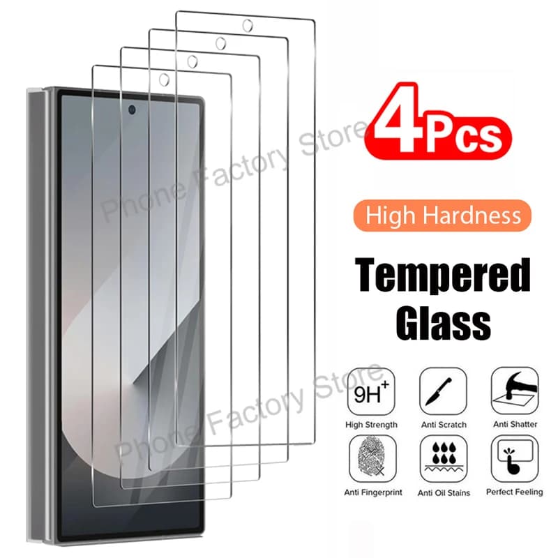 4PCS Vetro Temperato Per Samsung Galaxy Z Fold 7 6 5 4 3 Trasparente Premium Protezione Dello Schermo Per Samsung Z ZFold 6 5 Fold5 pellicola di vetro