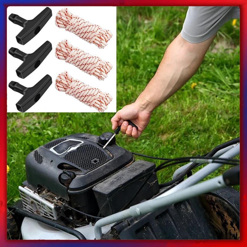 Pack of 3 10 feet x 9/64 (3,5 mm) Starting cable Starting cord Starting ropes Lawnmowers Motorsaw Construction equipment Garden equipment