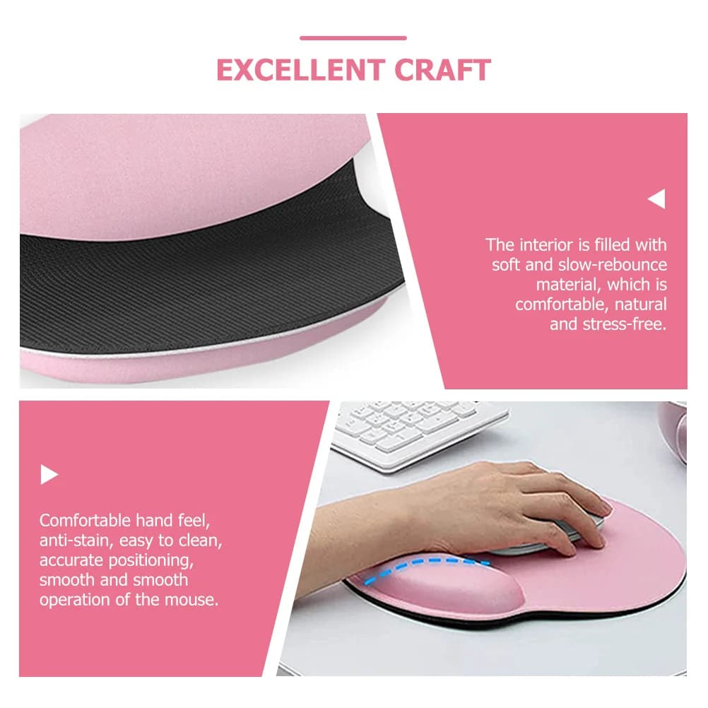 1 set tappetino per mouse con poggiapolsi tastiera poggiapolsi design ergonomico antiscivolo comodo supporto per mouse per computer da ufficio