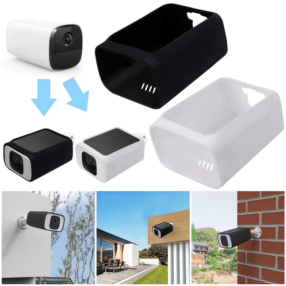 Silicone Protective Skin Anti-Drop Weather-Resistant Camera Cover Anti-Scratch for Eufy Security Outdoor SoloCam S230(S40)