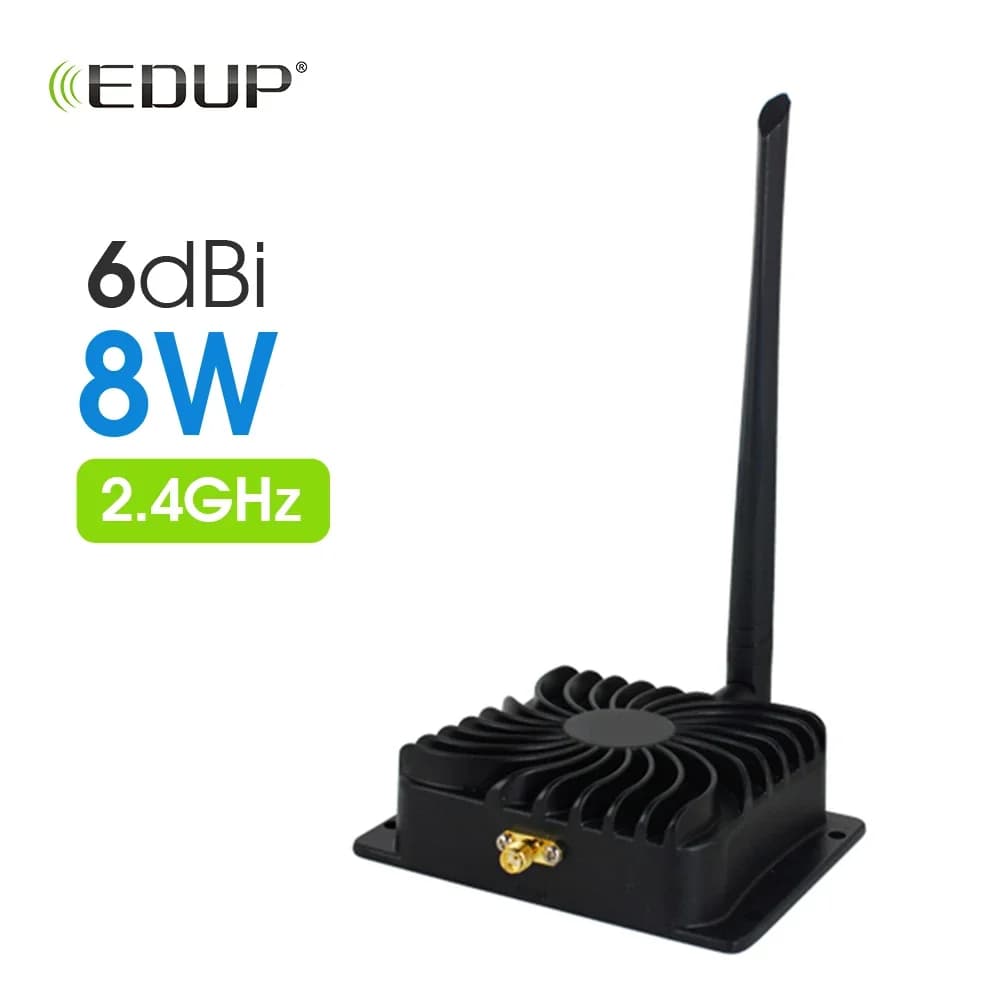 EDUP EP-AB003 Ripetitore di Segnale WiFi Wireless 2.4Ghz 8W 802.11n, Amplificatore di Banda Larga per Router Wireless e Adattatori Wireless