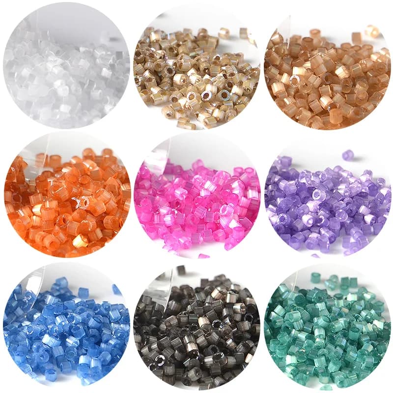 2000 pz/lotto 10g 1.6mm Giappone Miyuki Delica Perline di Seta Colore Perline di Vetro Per Cucire Ricamo Creazione di Gioielli FAI DA TE