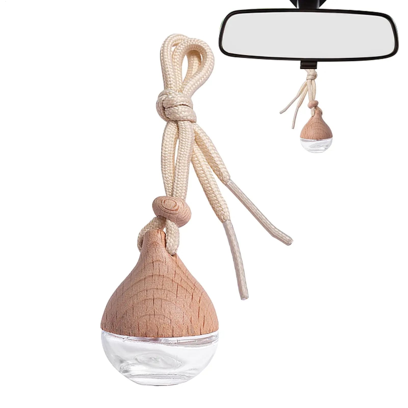 Perfume Bottle Pendant Wood Deodorant Stylish Cord Interior accessories for car with lasting fragrance