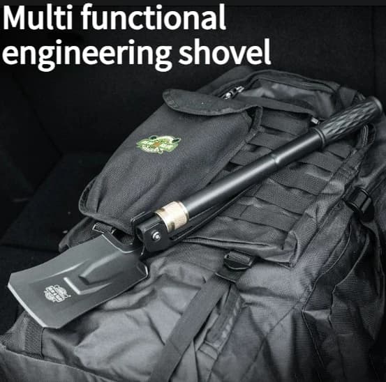 3 in 1 Multi Functional Engineering Shovel Portable Folding Tactical Tool Outdoor Vehicle Mounted Combination Equipment