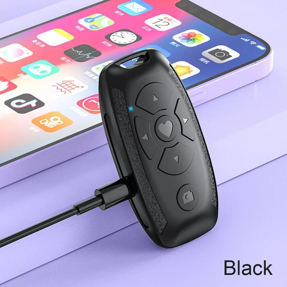 Recharegable Bluetooth Remote Control Button Wireless Controller Selfie Camera Stick Shutter Release For Phones e-book Page Turn