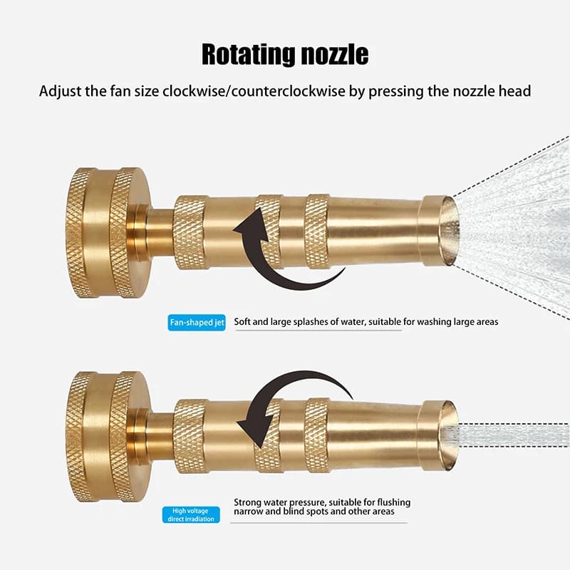 1 piece ideal for cleaning and irrigation, for garden pipes, spray nozzle for garden pipe, high pressure adjustable