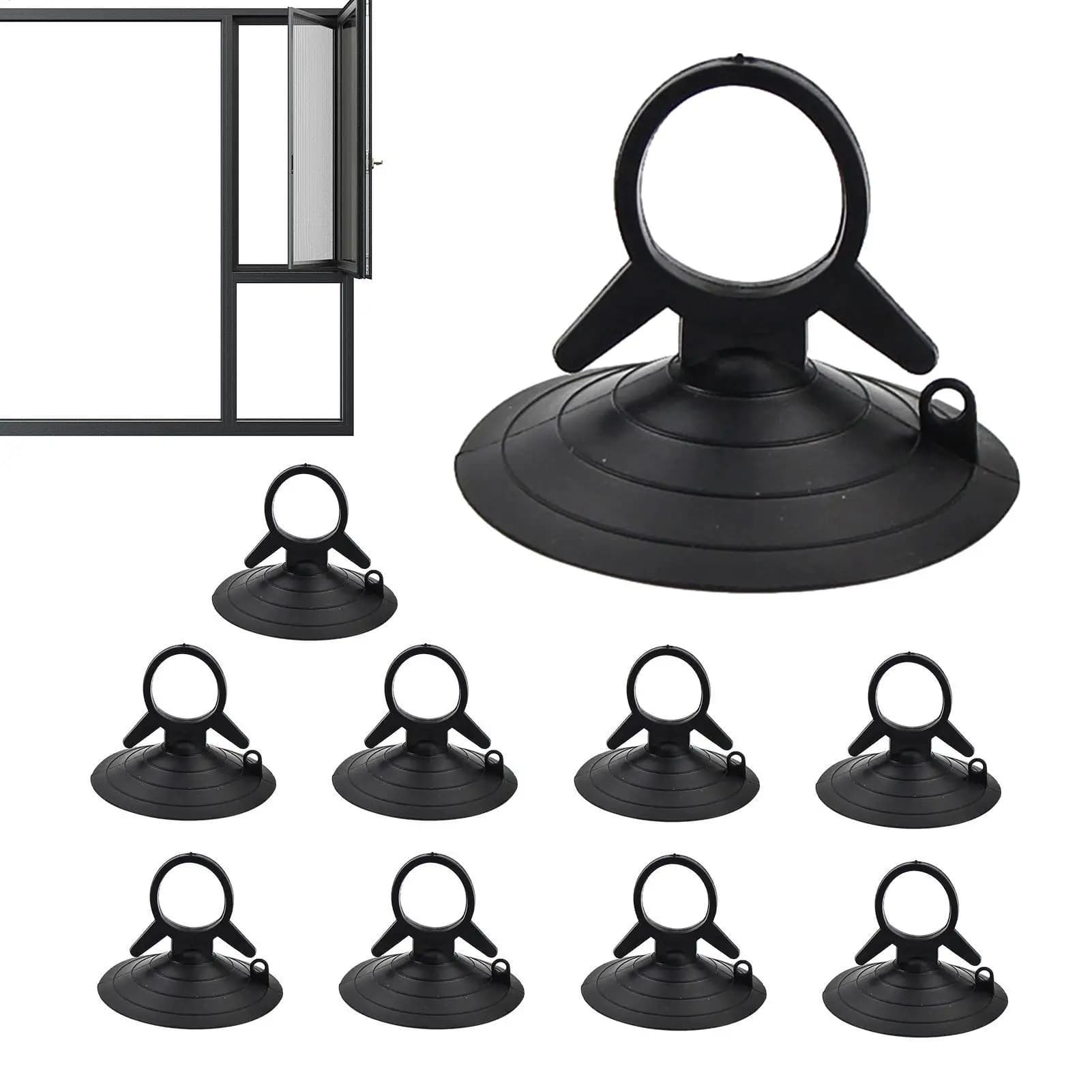 10 PCS Automotive Interior Car Sunshade Suction Cup Pull Ring Dovetail Suction Cup Diameter 45mm PVC Rubber Plastic Suckers Hook