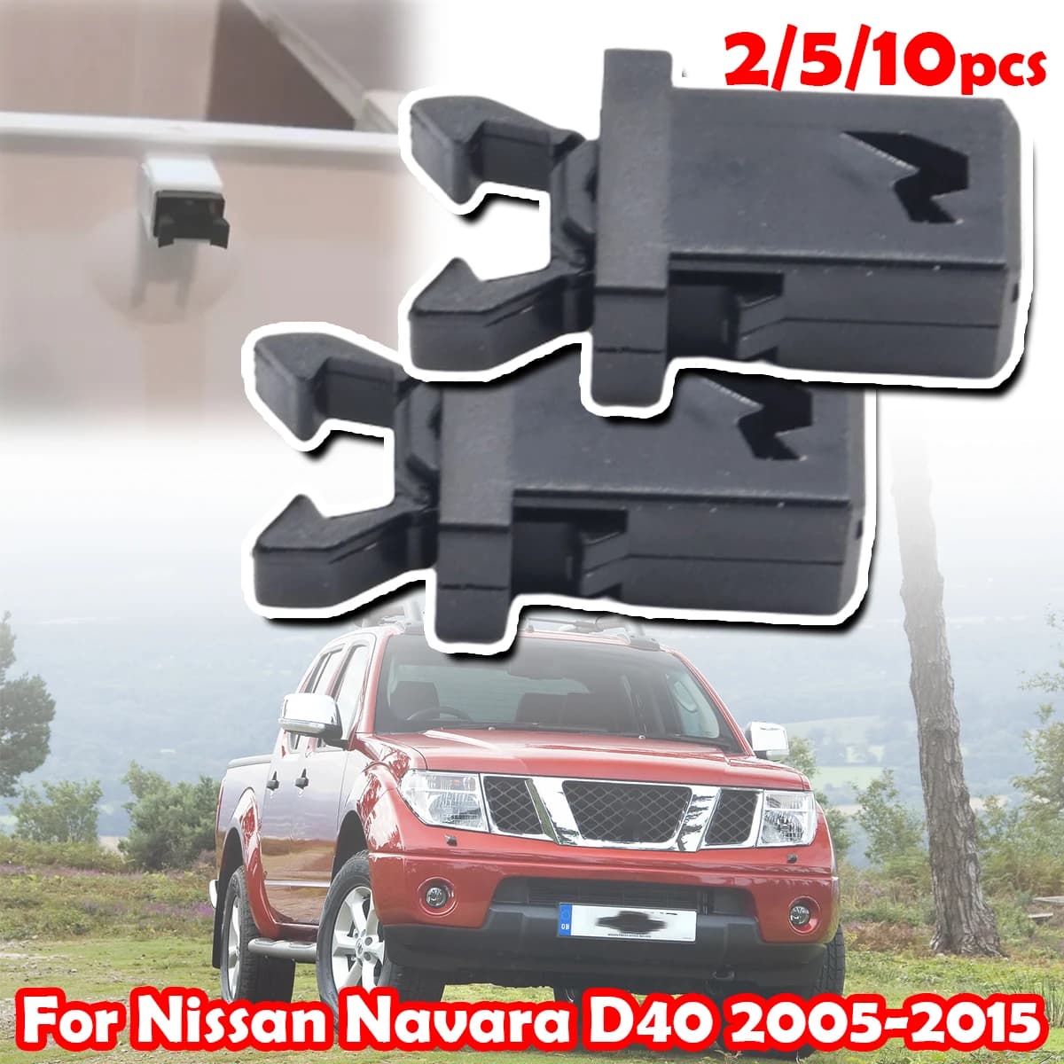 Clip di Riparazione per Coperchio con Chiusura Automatica in Plastica per Nissan Navara D40 2005-2015 PR-001