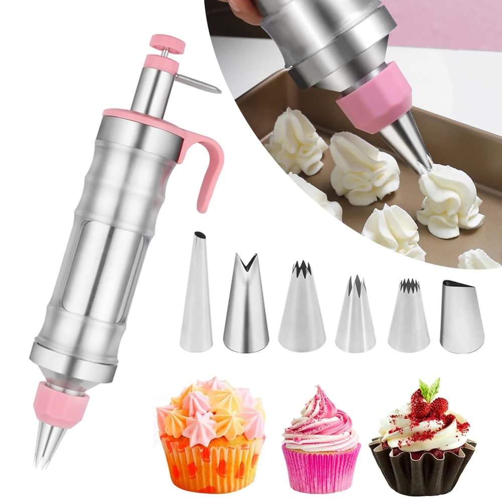 Stainless steel dessert syringe set Kit nozzles for frosting pipes Cupcake Cookie Making Tools for decorating cakes
