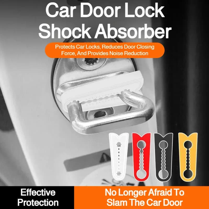 4pcs Car Door Shock Absorber Silicone Latch Cover For Noise Reduction, Commuting Short Trips & Urban Riding car accessories