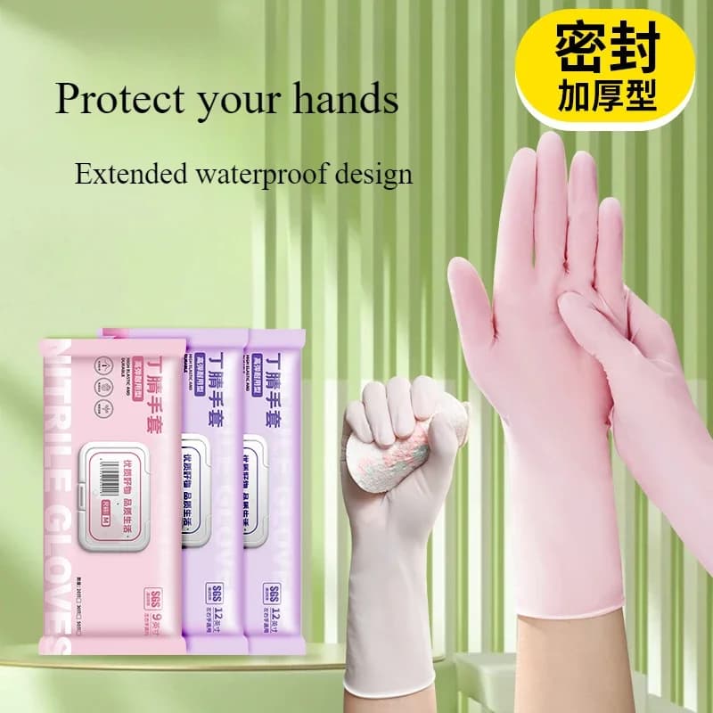 50/30pcs Guanti in nitrile Lattice Food Grade Sicuro Durevole Guanto Usa e getta Bellezza Pulizia della casa Cucina Cuoco Lavare i piatti Guanto