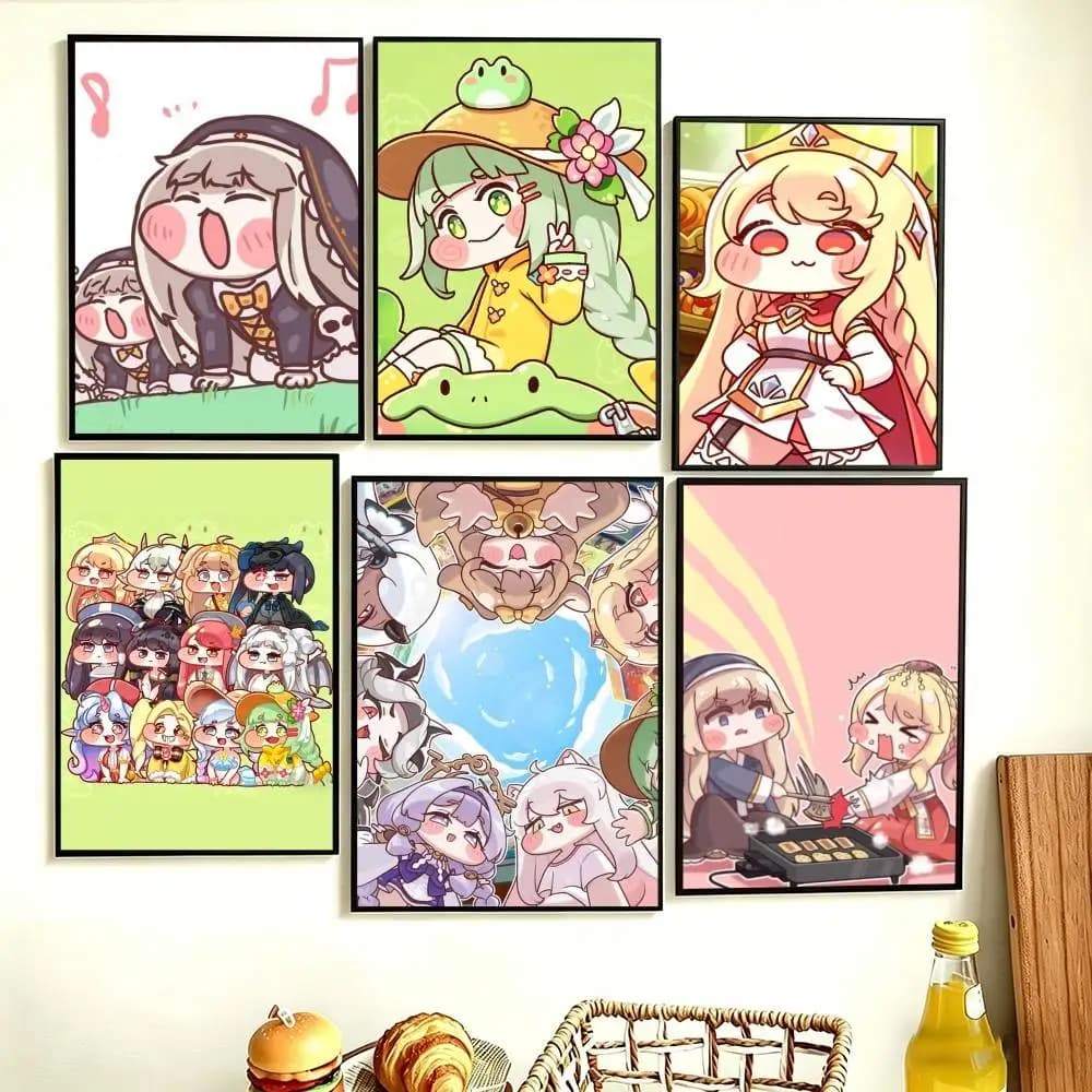 Trickcal Chibi Go G-Game Poster Perfect Space Sticker autoadesivo per ufficio, casa, teatro, decorazione da parete, regalo originale