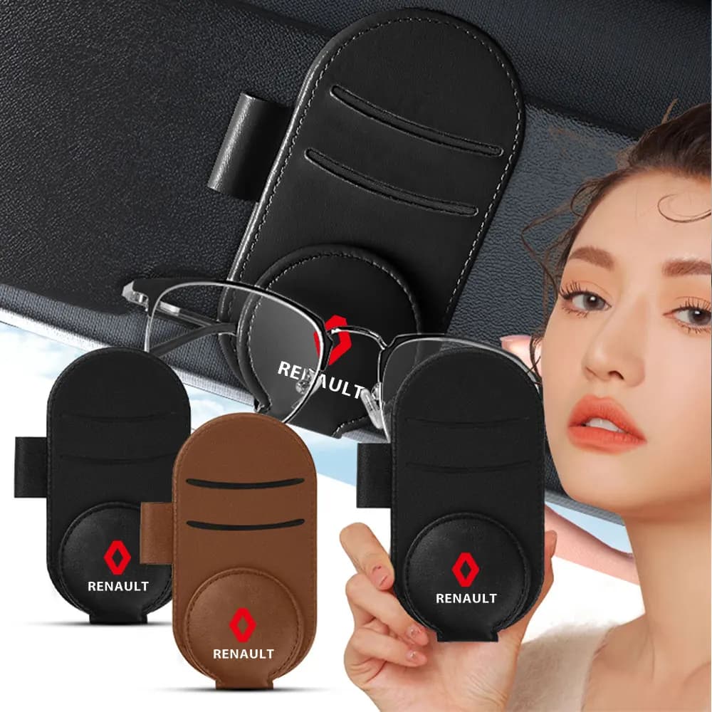 Car Styling Occhiali da sole multifunzione Clip Card Accessori per Renault Megane 2 3 Clio 4 Captur Radio Logan Duster Laguna Dacia