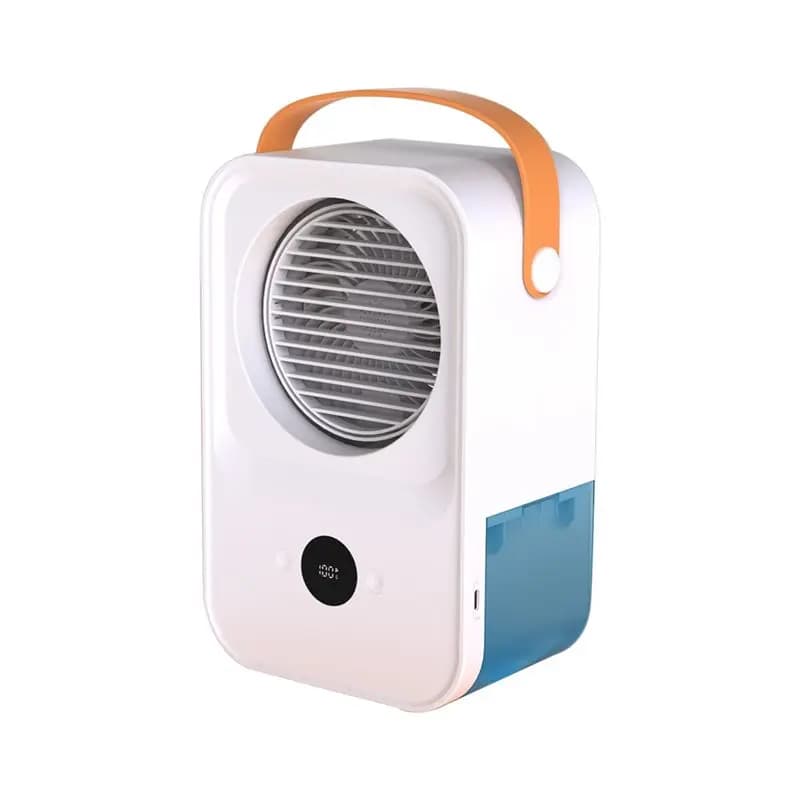 Ventilatore Portatile USB COME, Mini Condizionatore d'Aria, Umidificatore con Display Digitale, Ventilatore Elettrico per Ufficio e Casa