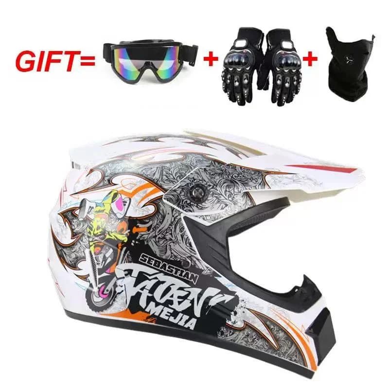 Casco da moto fuoristrada di sicurezza, Casco, casco da discesa per bicicletta da moto fuoristrada, casco fuoristrada ATV, moto per bambini