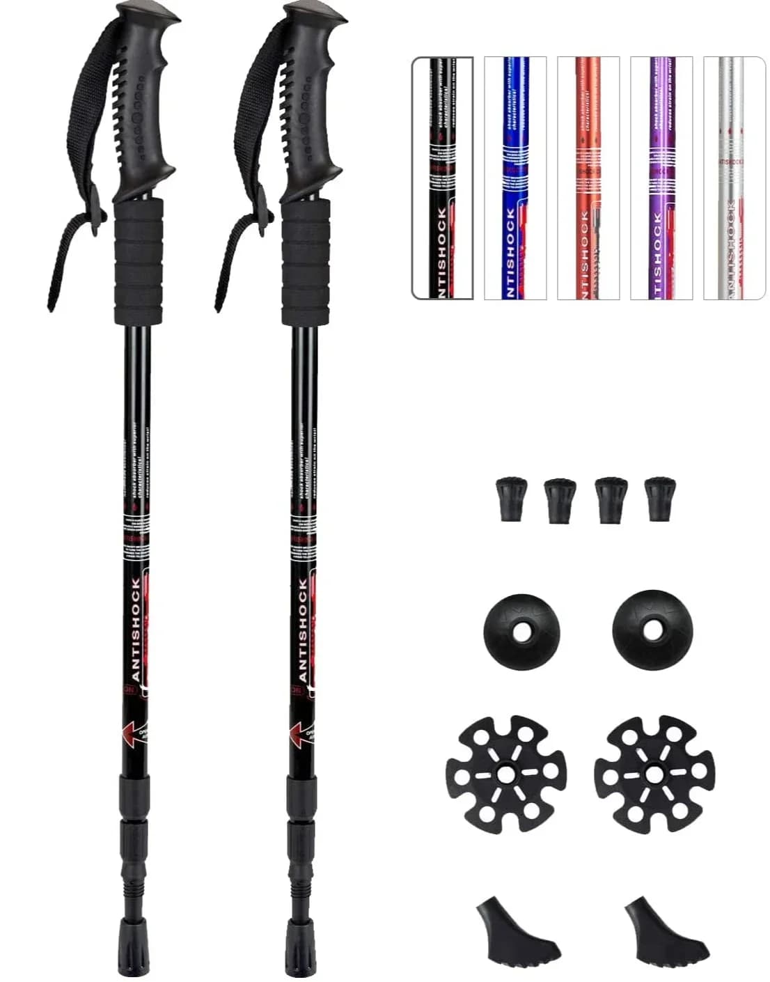 y Aihoye Outdoor Alpenstock Carbon fiber walking poles Folding telescopic trekking poles for self-defense