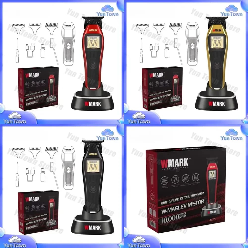 for NG-XT1 DLC Blade Rechargeable Hair Trimmer for Barber Shop Magnetic Vector Motor High Speed Fader Beard Detailer