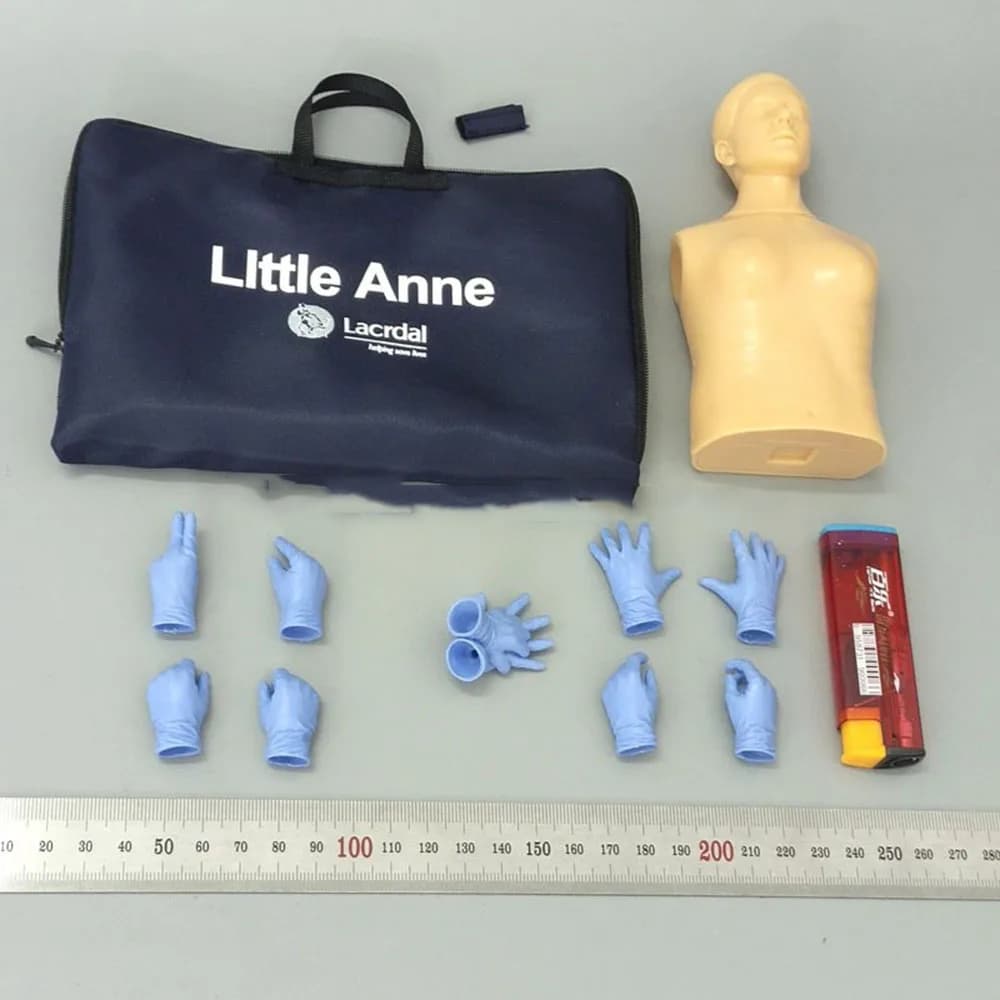 1/6 giocattoli motore TE008 Mini giocattoli modello infermiera femminile medico pronto soccorso con mani intercambiabili figura mezzo corpo per componente scena