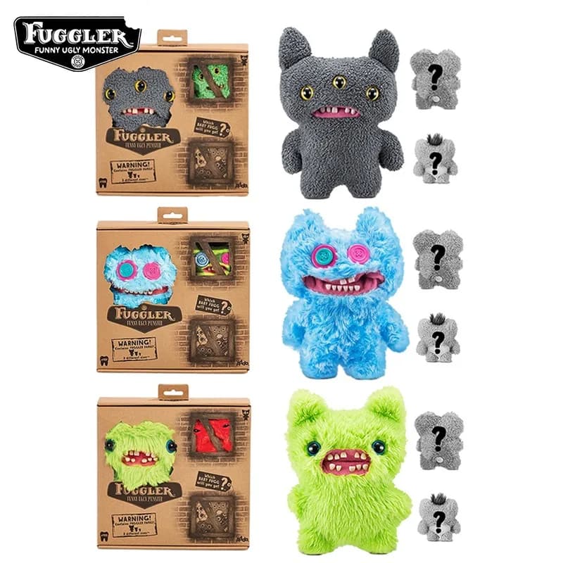 Fuggler Scatola Cieca Morbida Peluche Bambola Fugg Famiglia 3 Stili Brutti Denti Carini Mostro 12 22 10 Cm Divertente Scatola Mistero Giocattolo Per Bambini Regali
