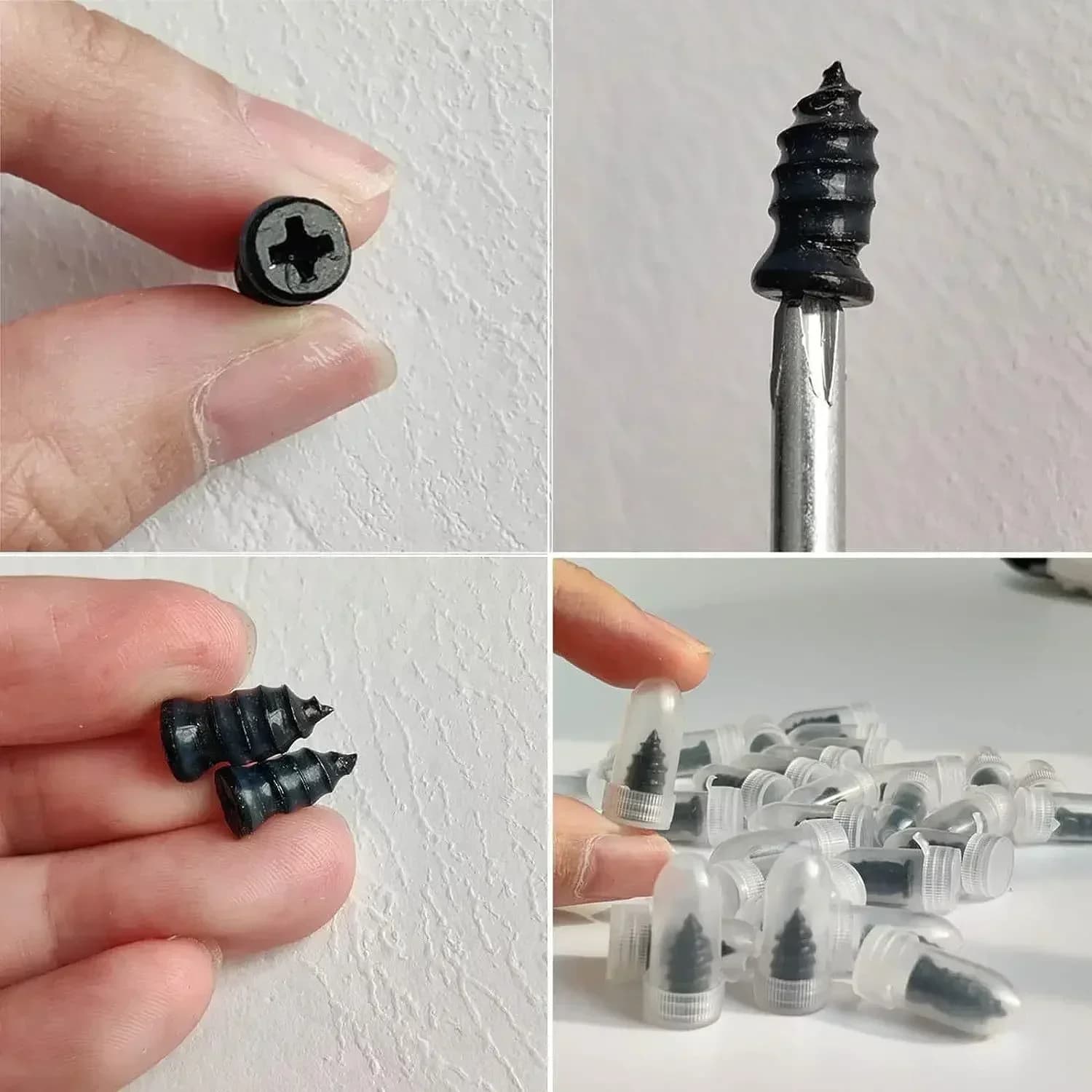 10Pcs Car Motorcycle Vacuum Tire Repair Nails Tire Puncture Repairing for Truck Scooter Bike Tyre Rubber Strip Metal Nails