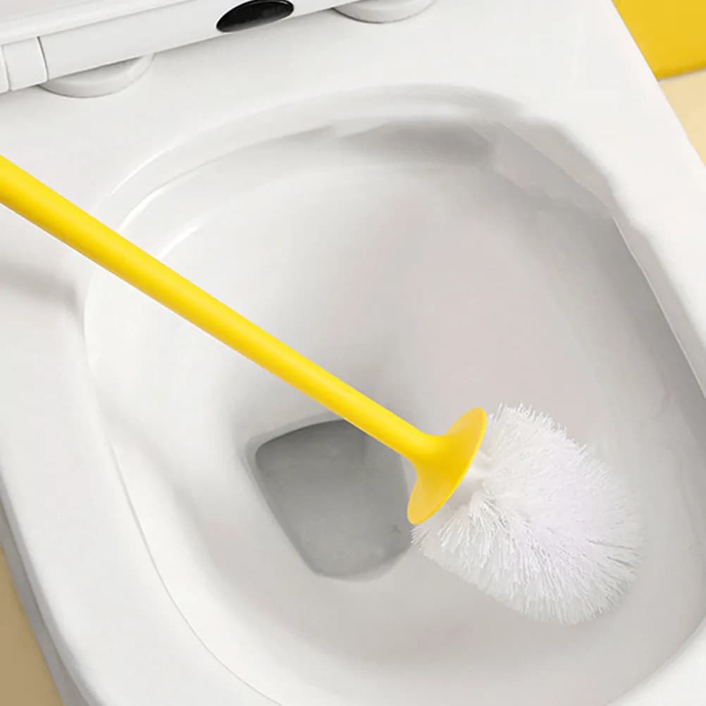 Cute Duck Toilet Brush with Extra Long Handle Soft Non-Scratch Bristles Decorative Bathroom Cleaning Tool Ideal for Adults