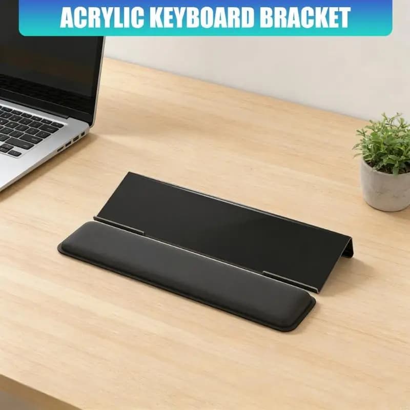 Supporto per tastiera in acrilico a forma Z con aumento ergonomico altezza per l'uso in ufficio HX5E