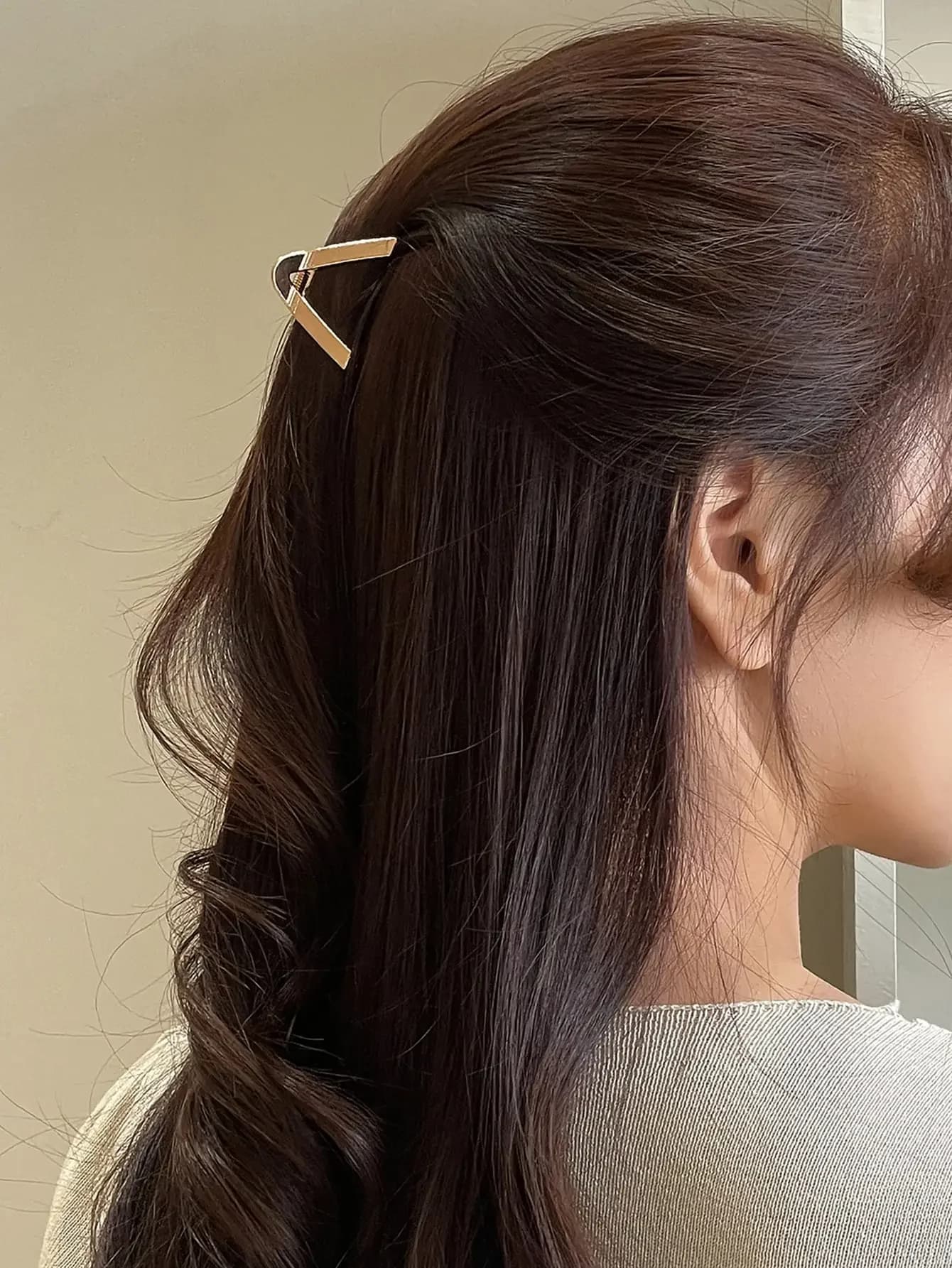 Fermaglio per capelli geometrico per uso quotidiano, per acconciature da ragazza, fermagli casual a pinza, fermagli a ganascia, fermagli a morsetto, fermagli a clip, fermagli a chiusura H