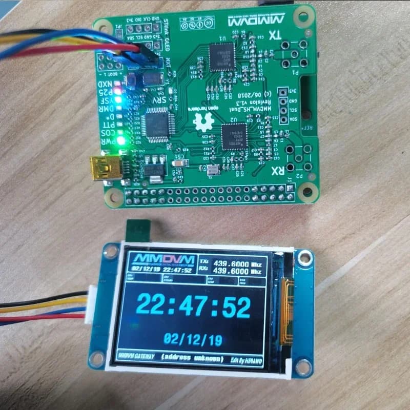 Nuova scheda Hotspot duplex a doppio cappello MMDVM HS con supporto display OLED USB + da 2,2 pollici P25 DMR YSF NXDN per Raspberry pi