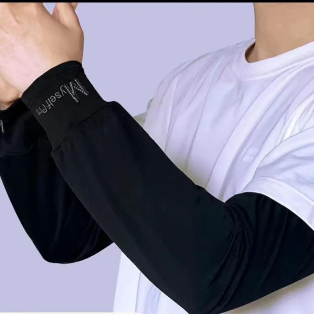New Breathable & Wide Ice Silk Sleeves, UV Solar Protection, Anti-slip, Guide Covers