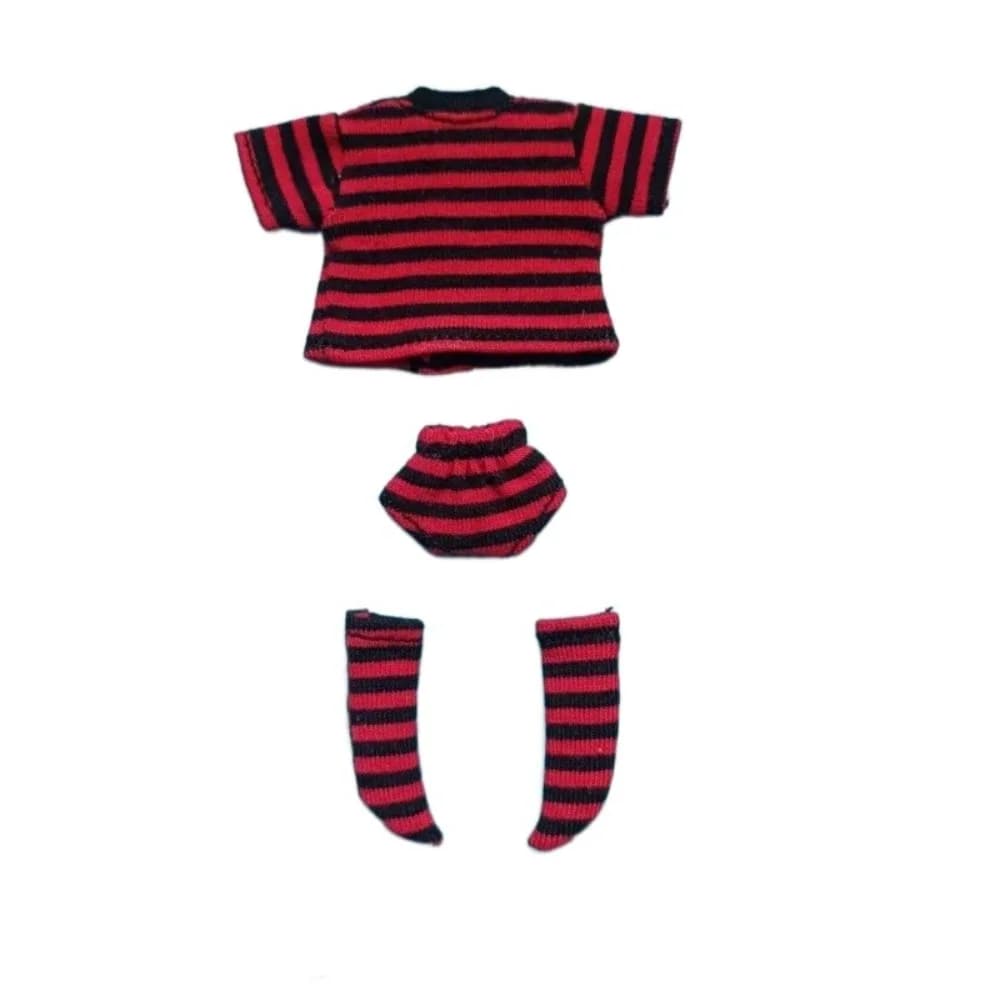 DIY T-shirt Ob11 Clothes Shorts Socks Handmade Underwear Cotton Three-piece OB11 Striped Tops Boy Girl Gift