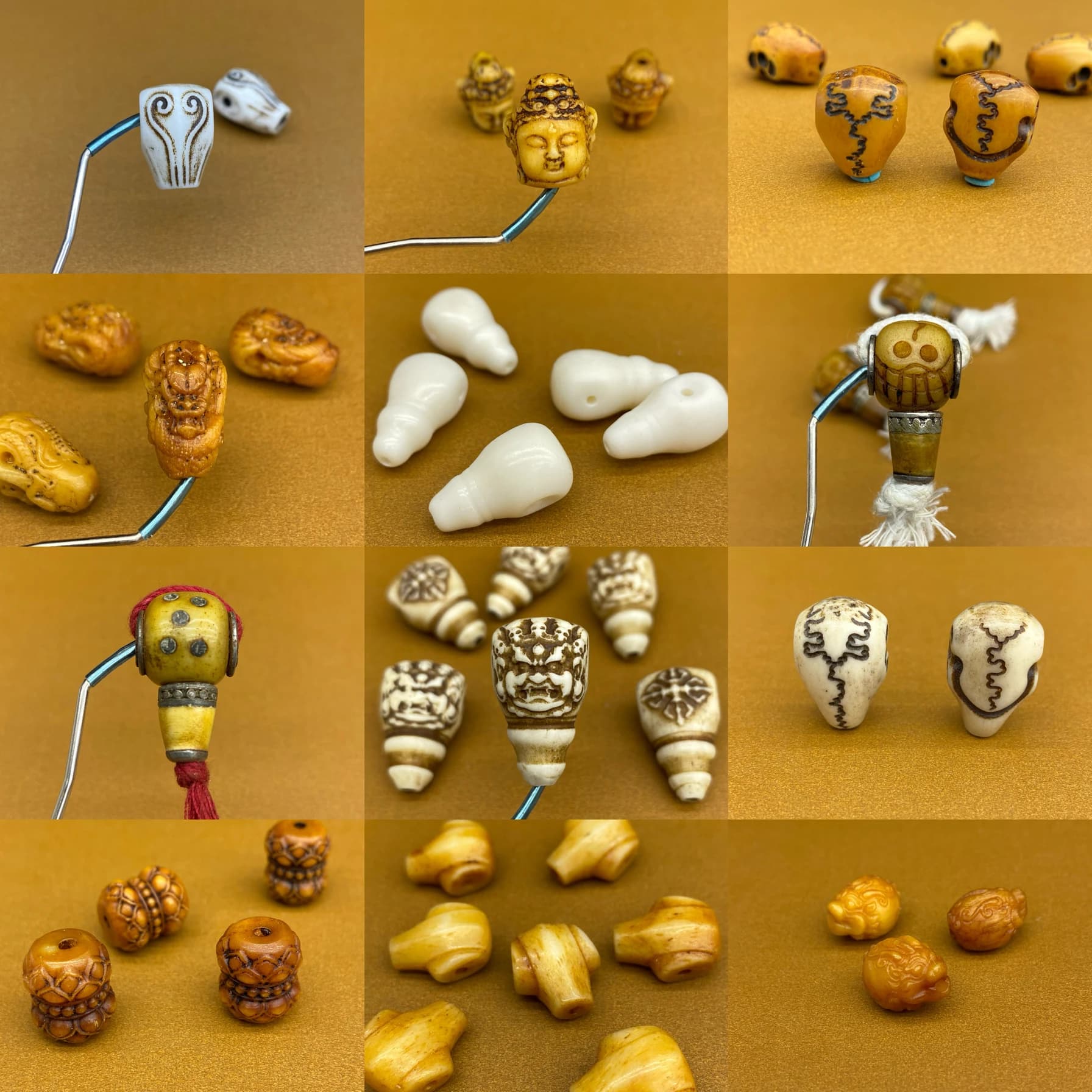 Hanrted Camel Bone Tee-Way DIY Nelace Bracelet Accories Buddha Beads Stringing Material for Crts And Jewelry