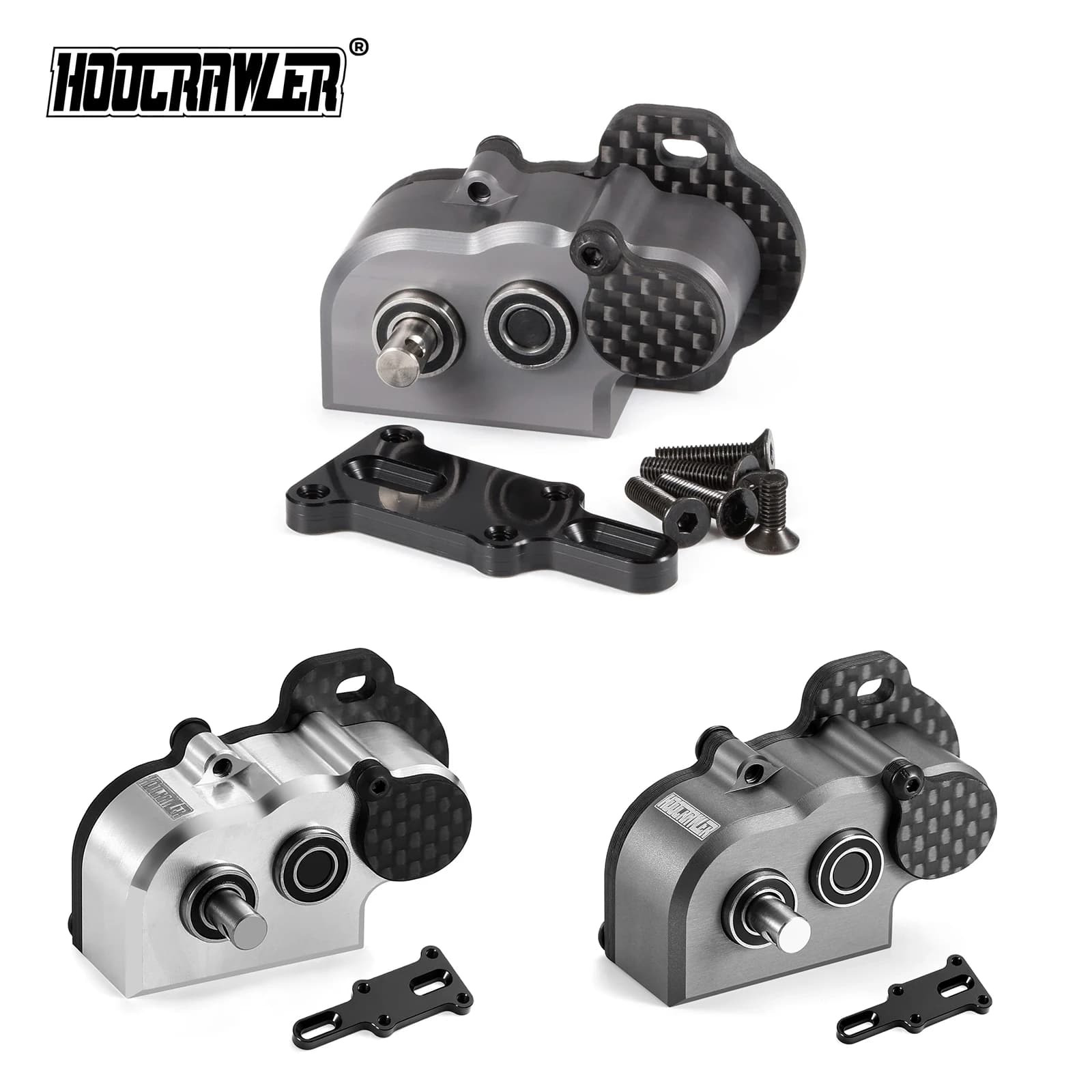 Piccolo cambio ultraleggero CNC 48Pitch con cuscinetto pantofola per telaio LCG 1/10 Cheater Rigs SCX10 III AR45 Capra Axle