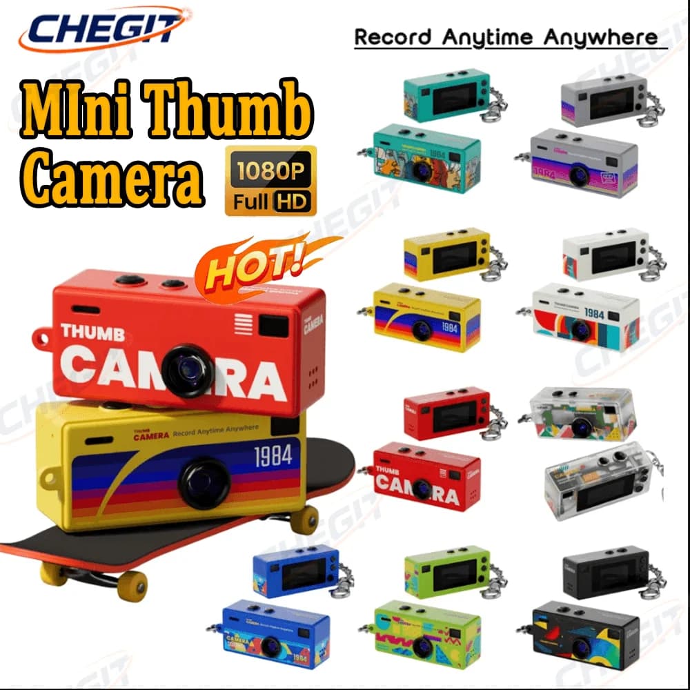 1080P HD Mini Thumb Fotocamera digitale Registrazione video Fotocamera portatile Charmer Piccola videocamera Supporto Scheda di memoria Portachiavi indossabile