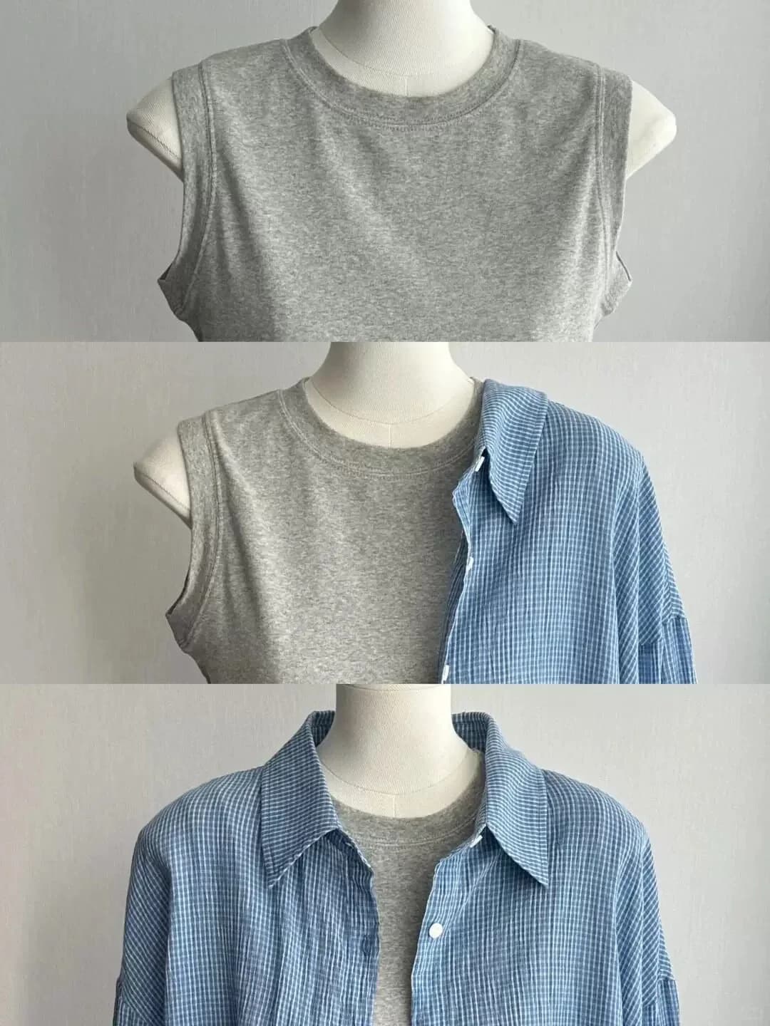Canotta da donna slim fit girocollo in cotone 95% senza maniche, top estivo intimo, strato base per taglie forti che nasconde le ascelle