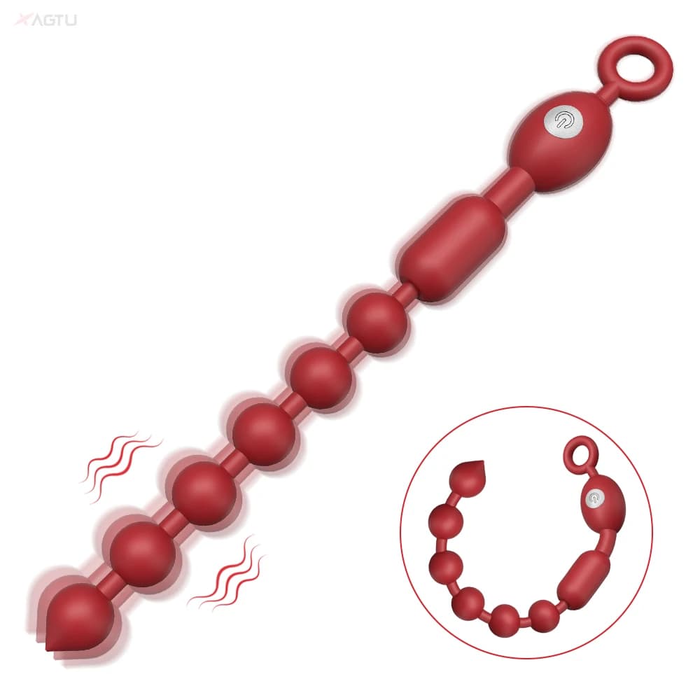 Perline anali vibranti flessibili Butt Plug Silicone 9 modalità di vibrazione giocattoli del sesso anale vibratore proiettile impermeabile per uomo donna coppia